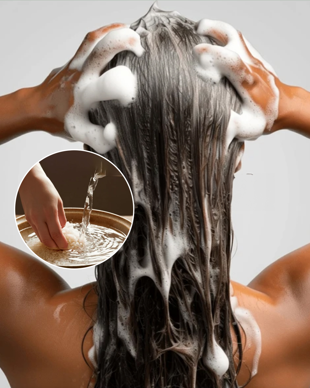 rice shampoo hair hack for smoother