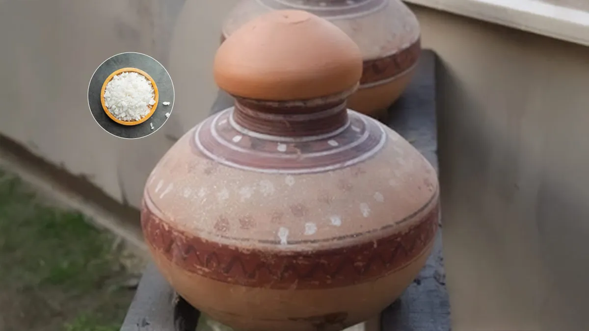 way to clean old matka with help of namak