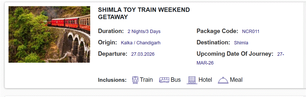 irctc couple tour packages after ramadan 2026