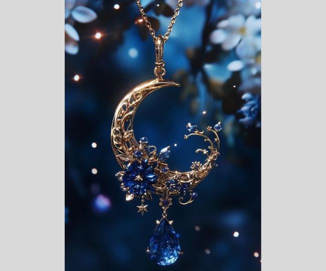 moon shape necklace  (2)