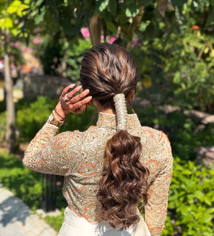 ponytail hairstyle for eid