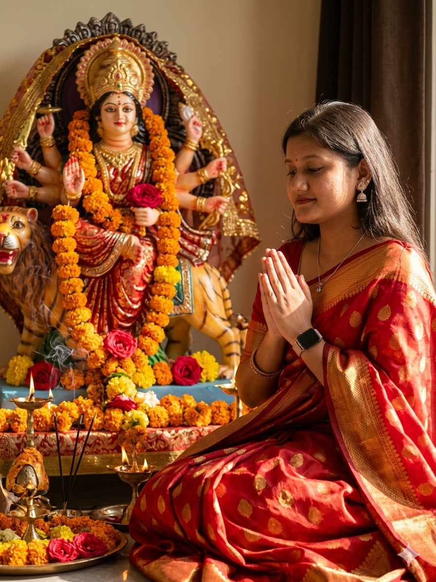 Navratri puja AI photo prompts