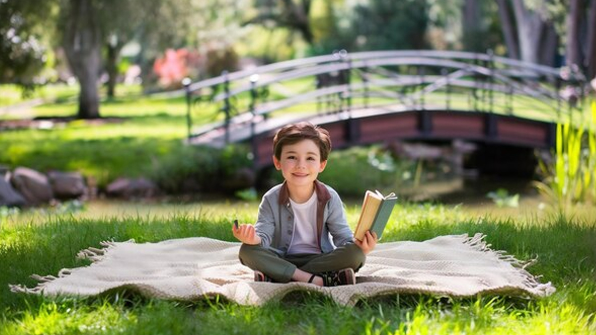 kids study with game