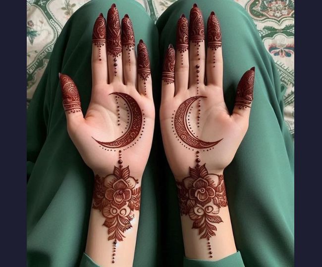moon design mehndi for ed