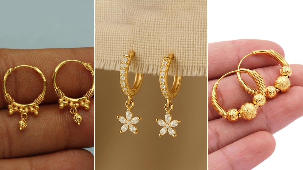 Golden Bali Designs: नवरात्रि में अपनी बच्ची के लिए खरीदें गोल्डन बाली, चेहरे की बढ़ेगी खूबसूरती