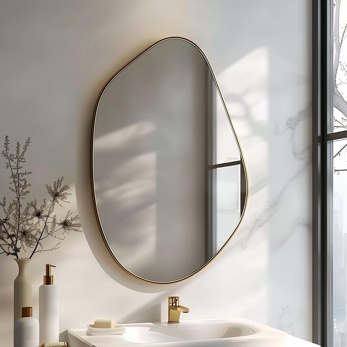 Frameless Floating Mirrors