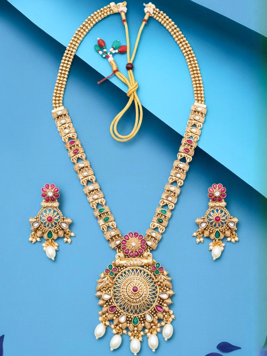 gold plated stone jwellery