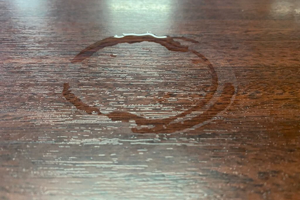 how to remove water stain from wood table