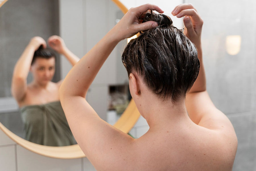 homemade mask for grey hair