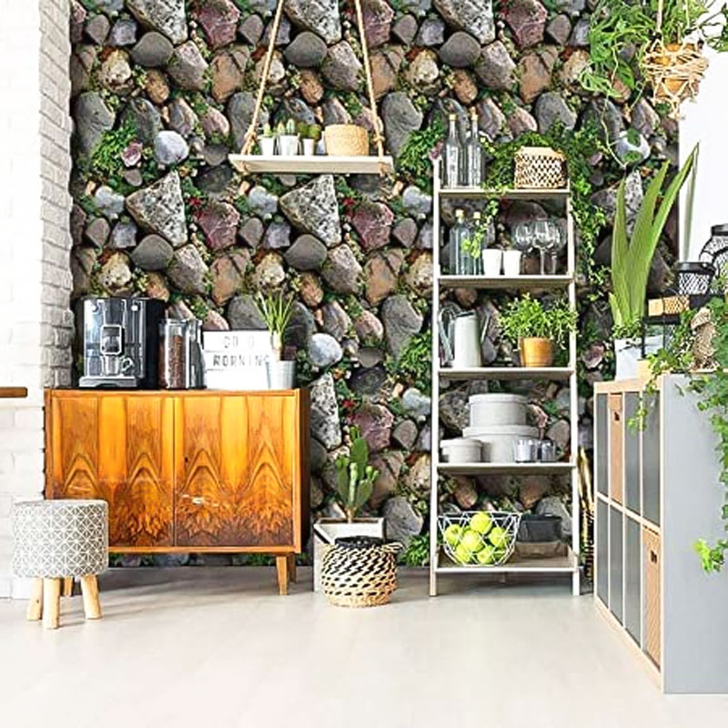 natural green stone wall paper