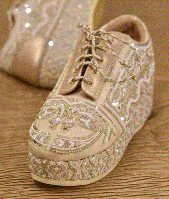 Bridal sneakers for lehenga