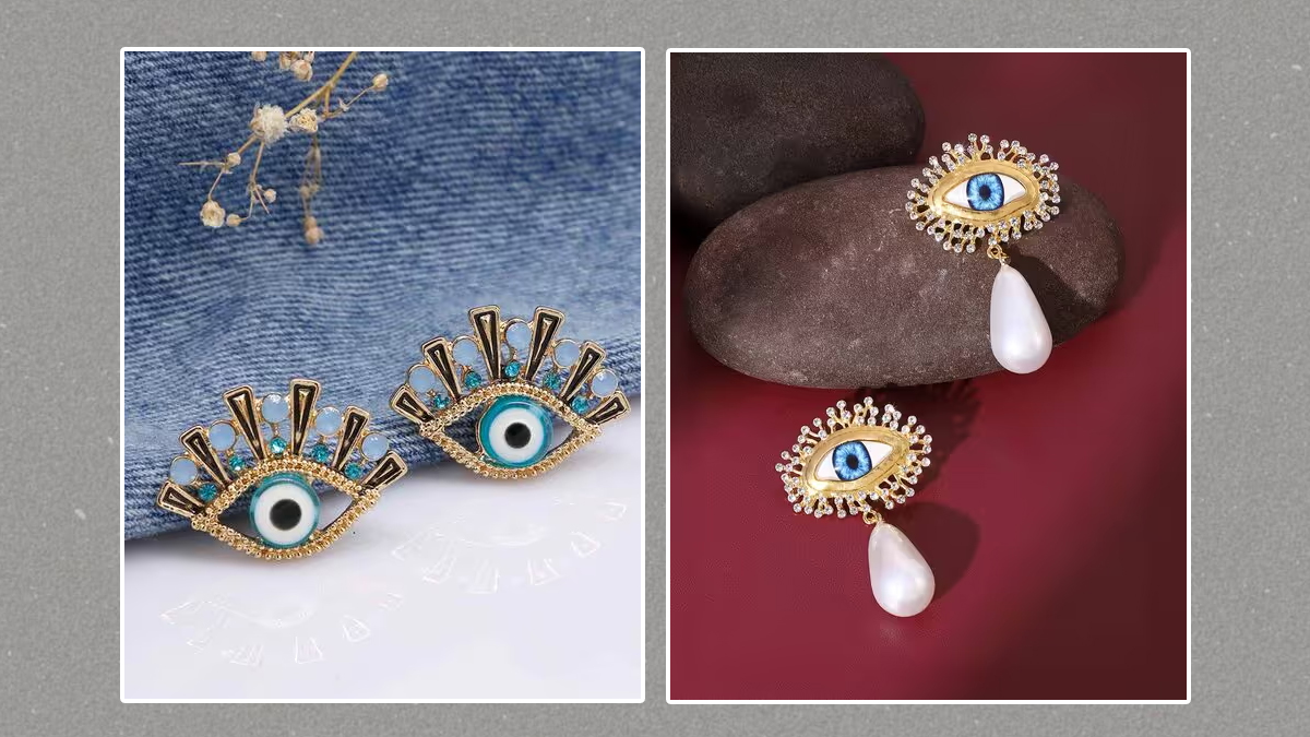 Evil Eye Earrings: सादे टॉप और जींस के साथ पेयर करें ये 'ईविल आई' इयररिंग्स, मिलेगा स्टाइलिश लुक
