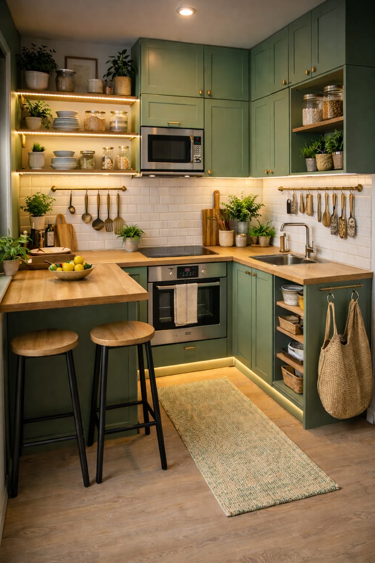 choti kitchen ke liye cabinate designs