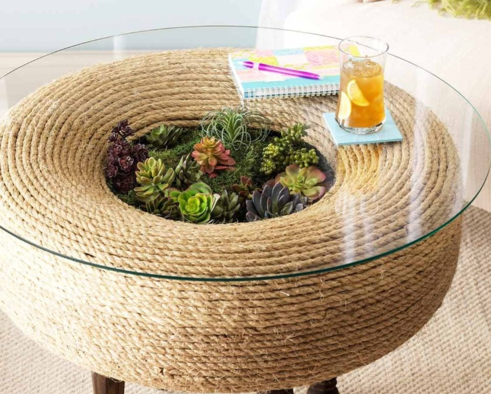 how to make planter use of old tyre