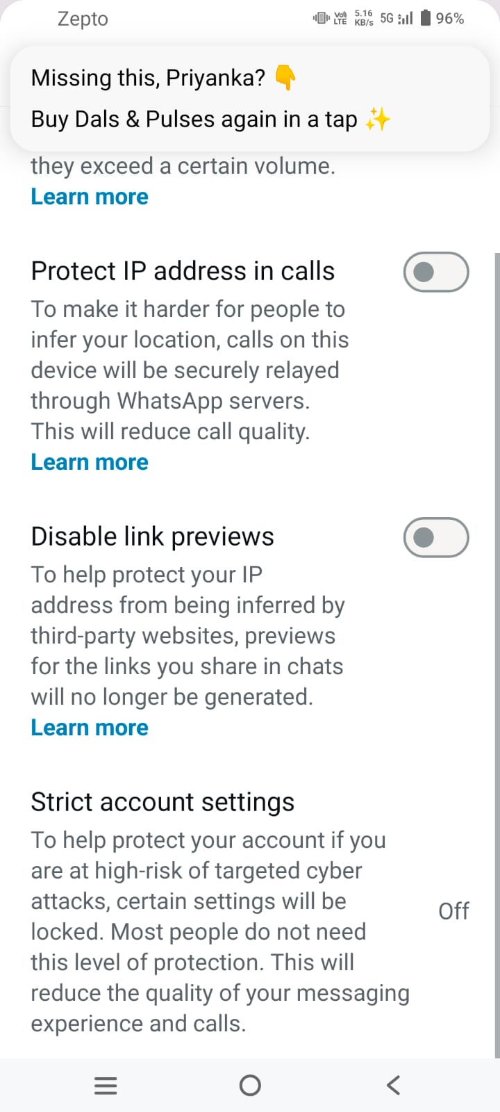 How do I block unknown callers on WhatsApp