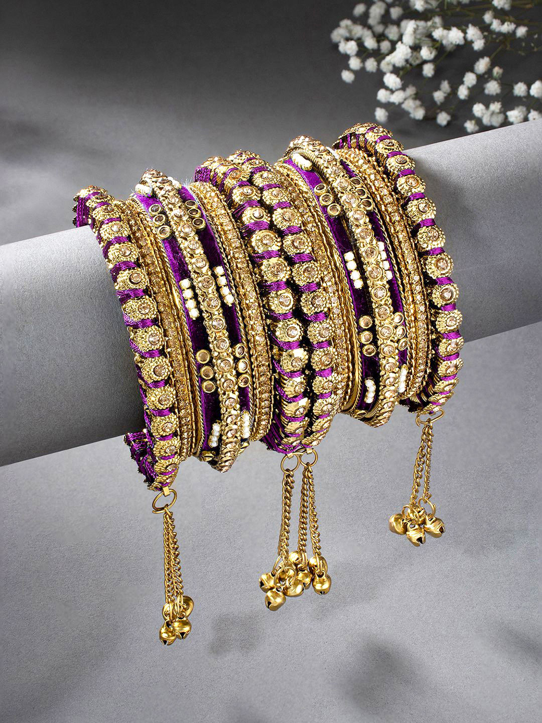 gold plated kundan bangles