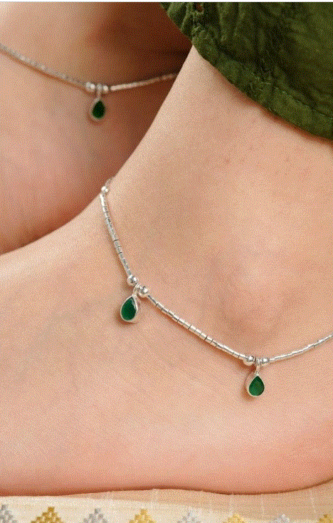 trendy silver anklets for weddings