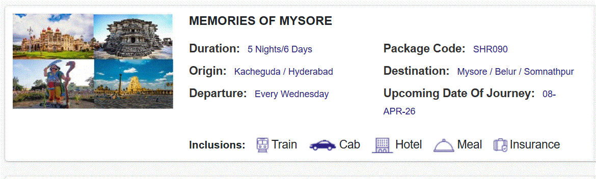 IRCTC religious tour packages