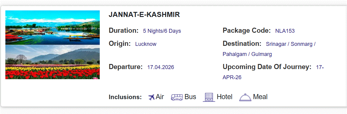 Jammu Kashmir tour package