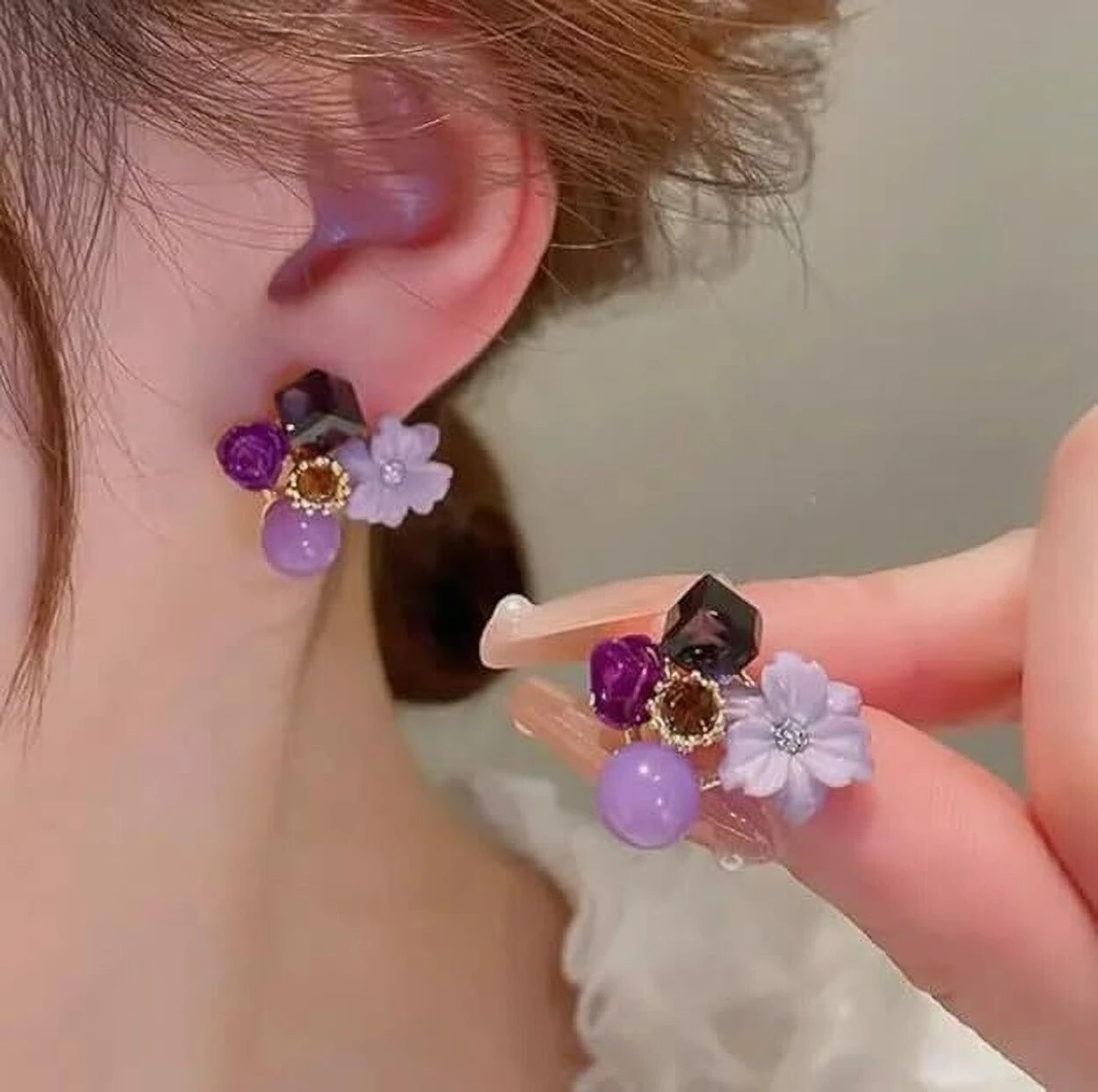 Korean Floral Studs Earring