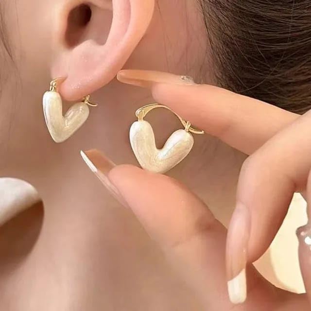 Korean Hoops with Charms Earring