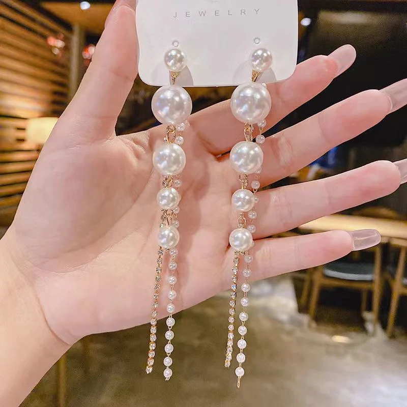 Pearl Drop Korean Earrings
