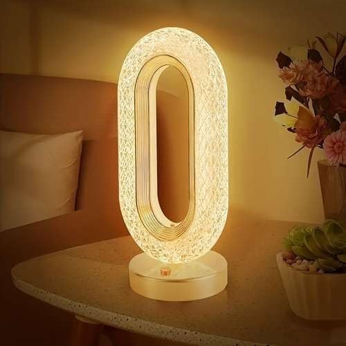 Crystal Oval LED Table Lamp
