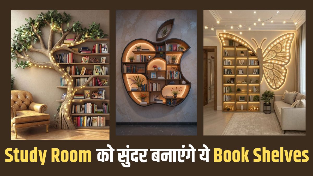 स्‍टडी रूम के लिए चुनें ये मॉडर्न Bookshelf Designs, कम जगह में भी हो जाएंगे फिट