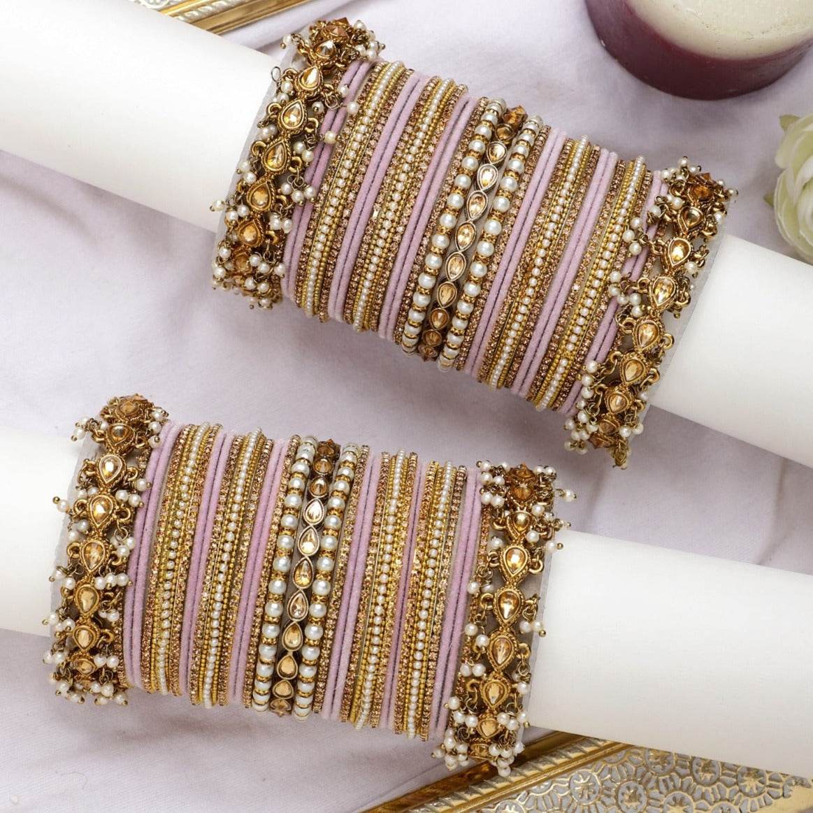 Bridal bangle arrangement ideas