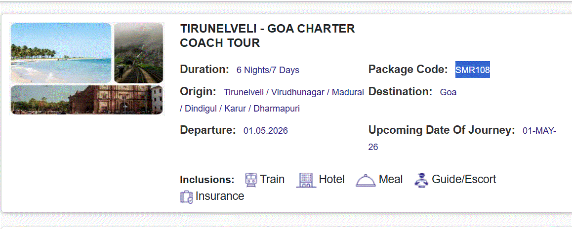 Goa train travel