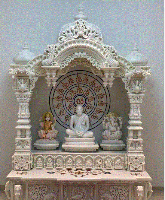 dome style marble mandir for home