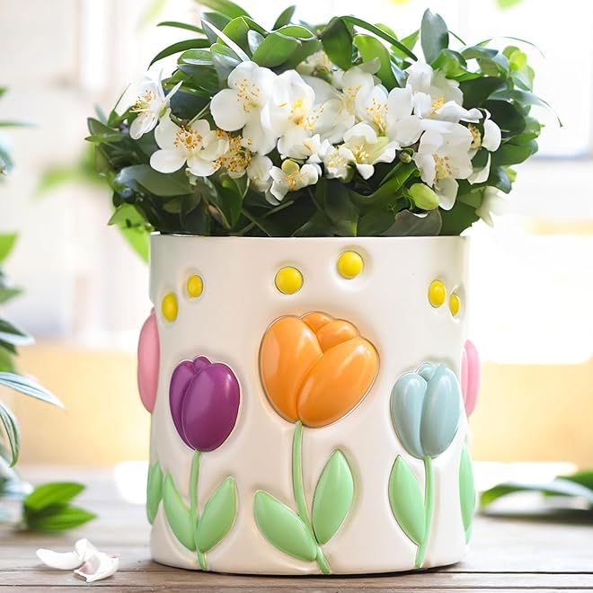 Floral Patterns Ceramic Cup Planters Designs