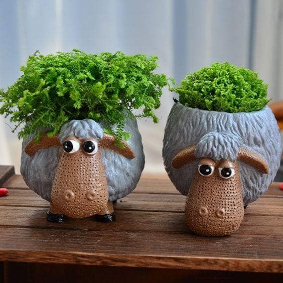 animal cute ceremic animal planter