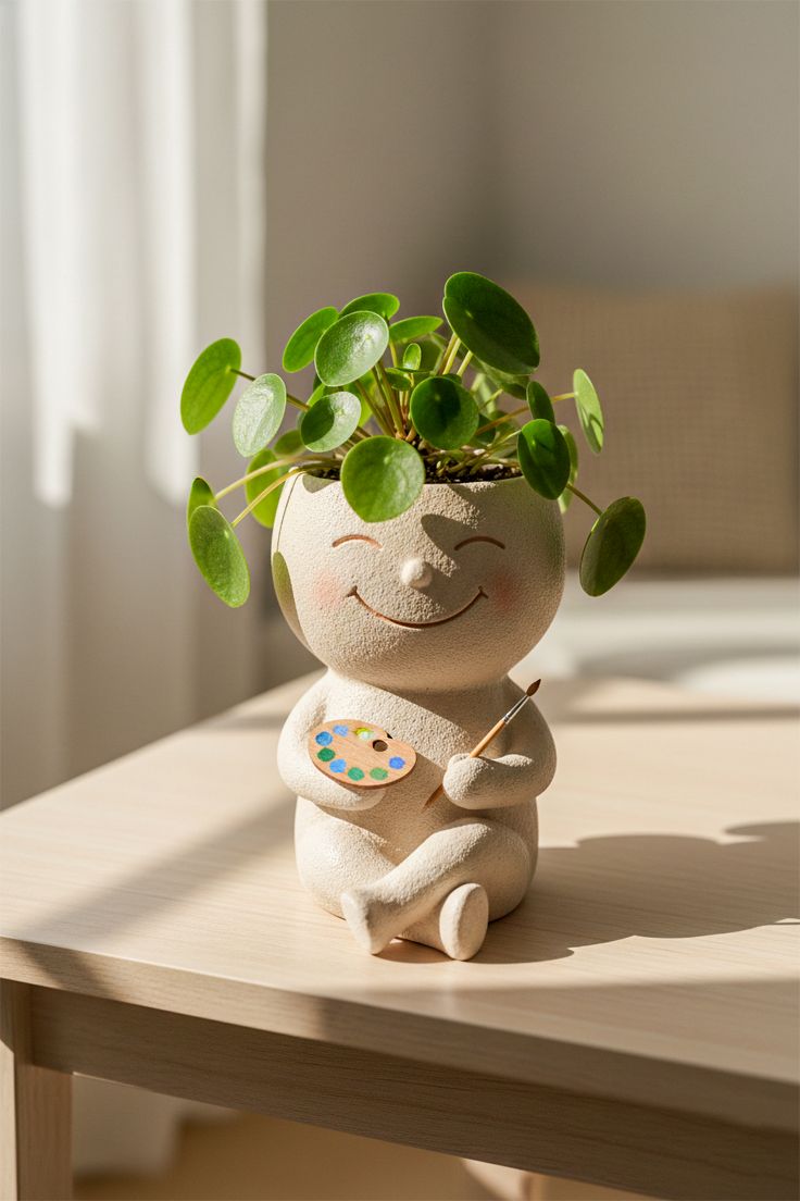 ceramic Cup Planters with Minimalist Design