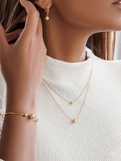 double layer gold disco chain