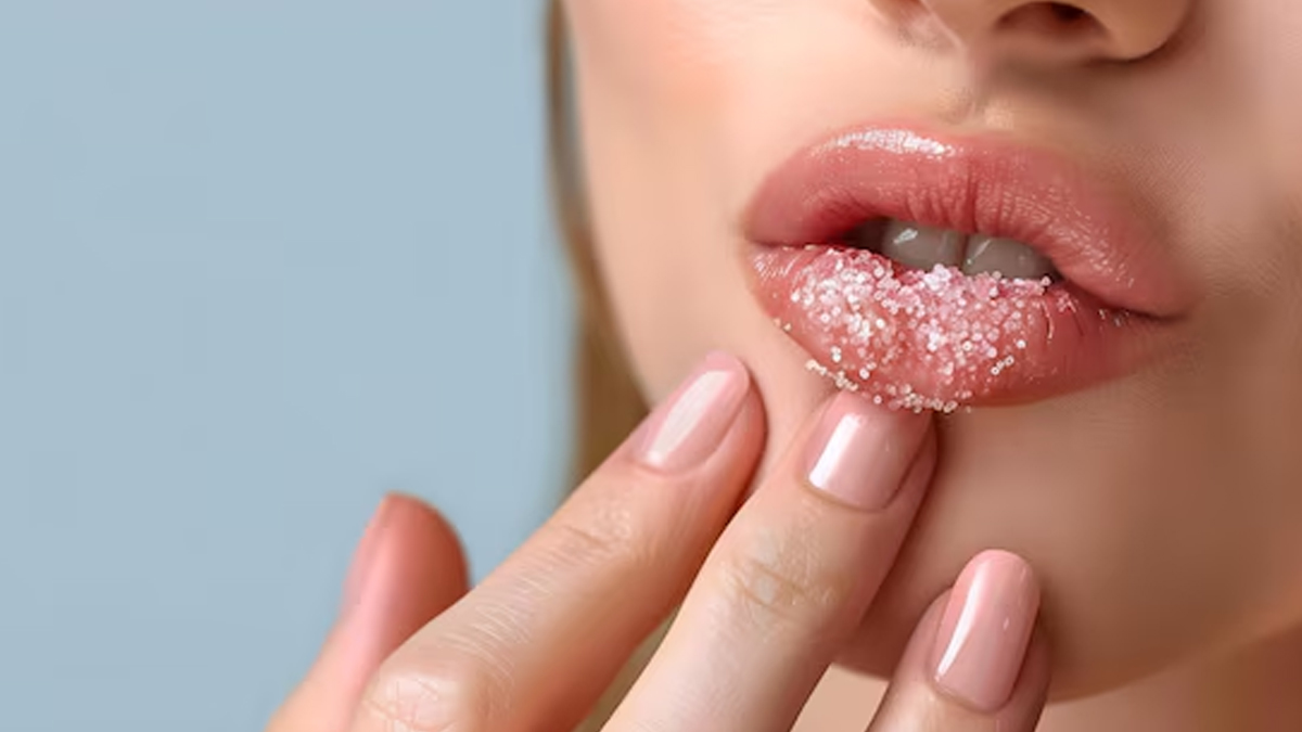 lip scrub fo pink lips