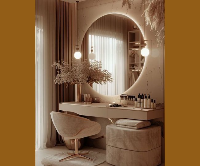 wall fitted dressing table