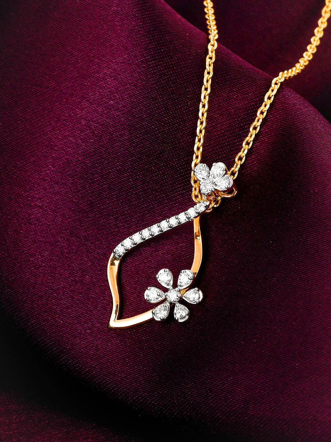 floral diamond pandant