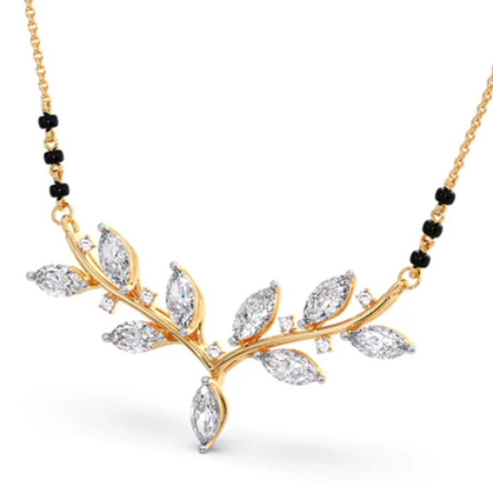 leave design mangalsutra