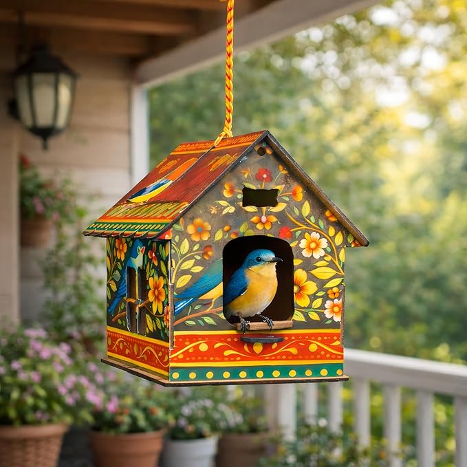 Wooden Hanging Bird House Design for balcony