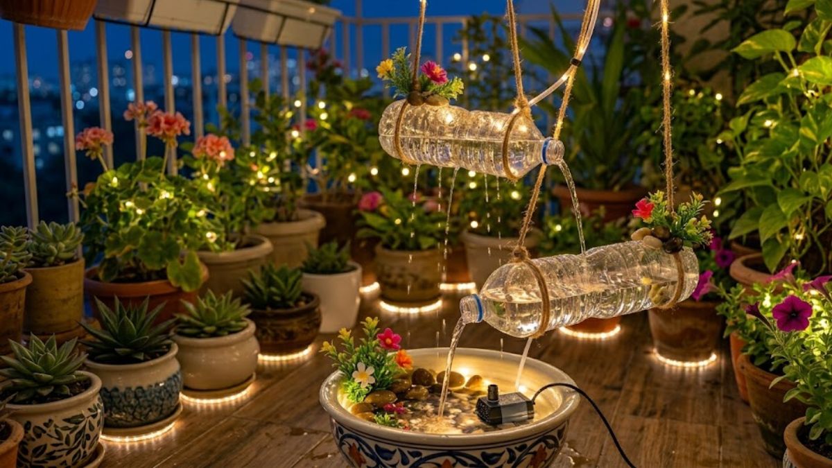 plastic bottle fountain