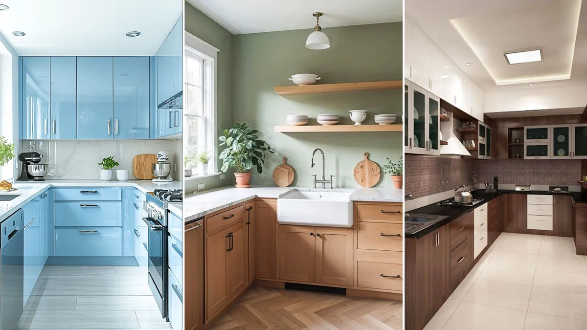 kitchen wall paint colour combination with cabinet ideas
