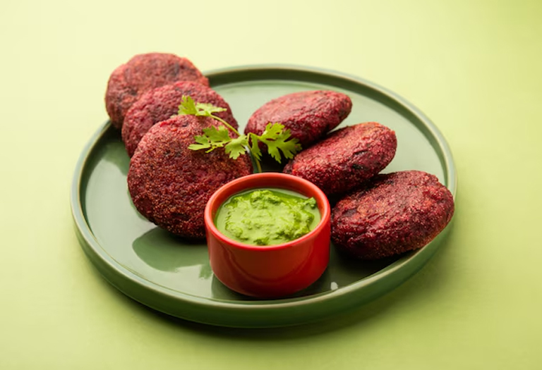 beetroot paneer kabab snack recipe