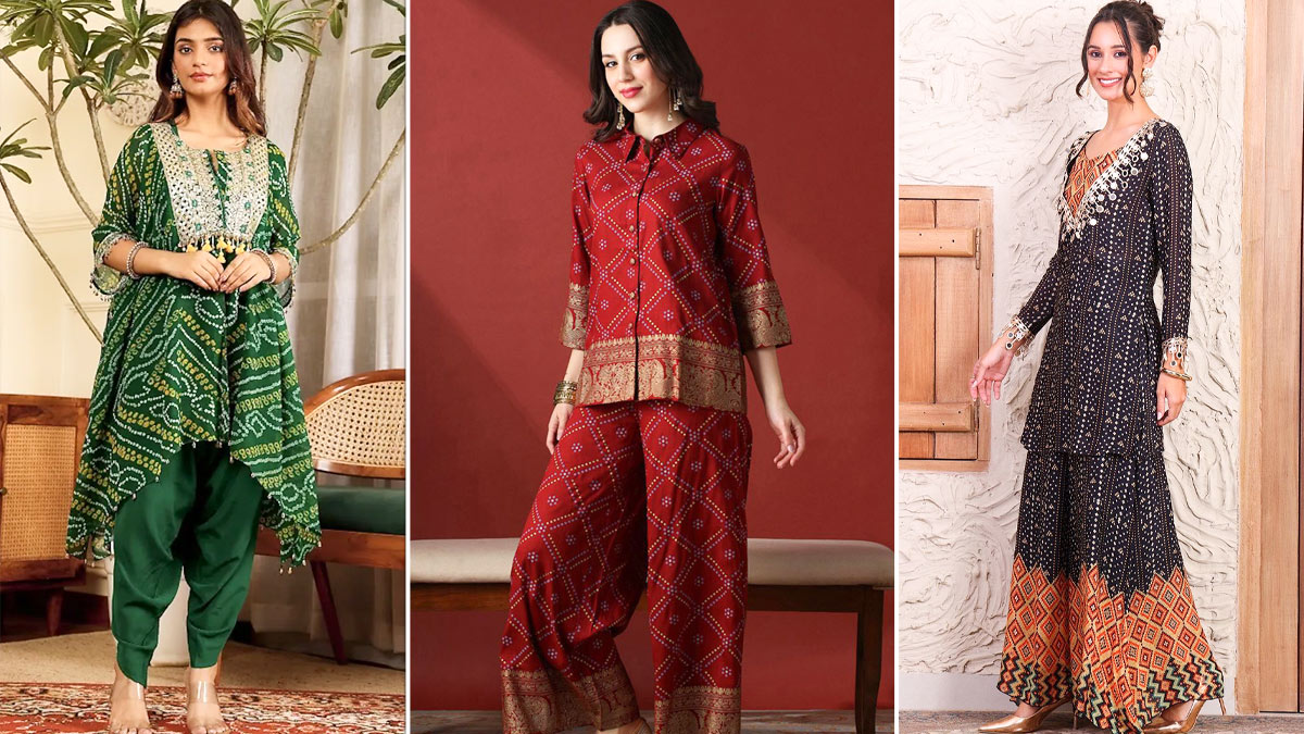 Bandhani Print Co Ord Set Designs: लुक को अट्रैक्टिव बनाने के लिए स्टाइल करें बांधनी प्रिंट को ऑर्ड सेट, देखें डिजाइंस