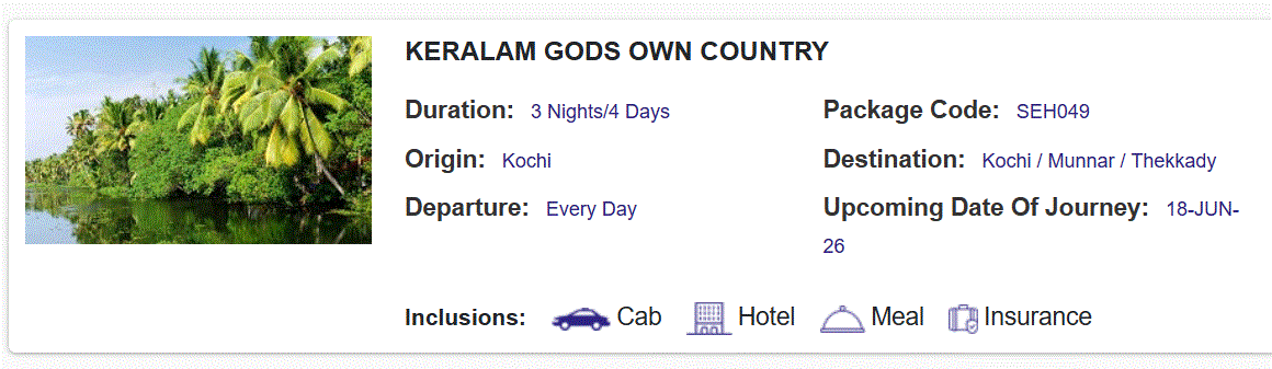IRCTC travel packages