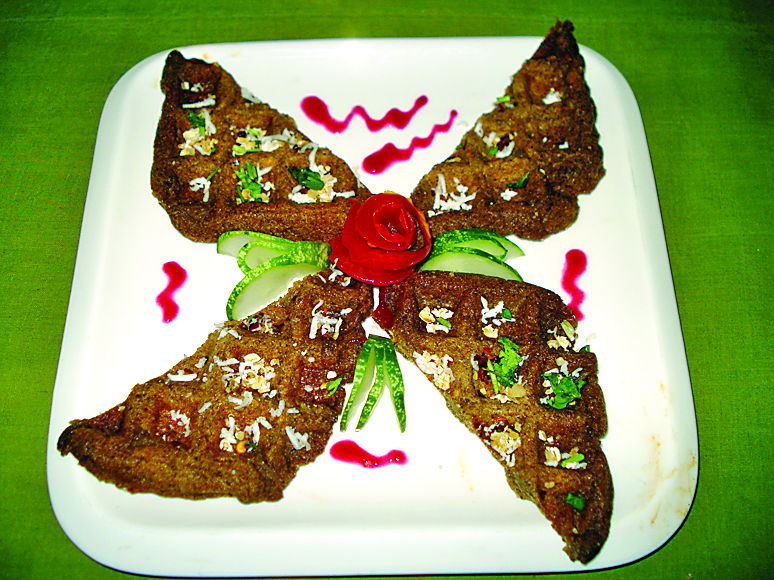Ragi-oats waffles healthy-vegan