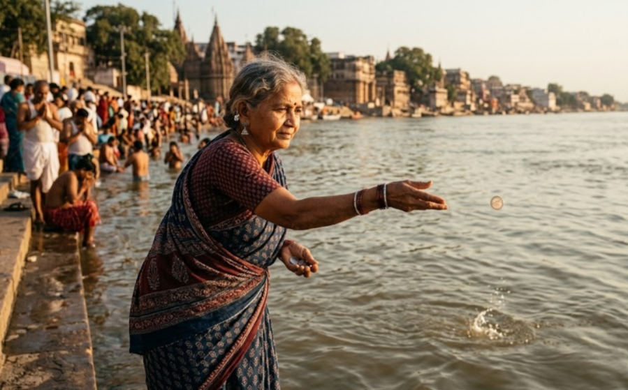 Environmental impact of throwing coins in rivers