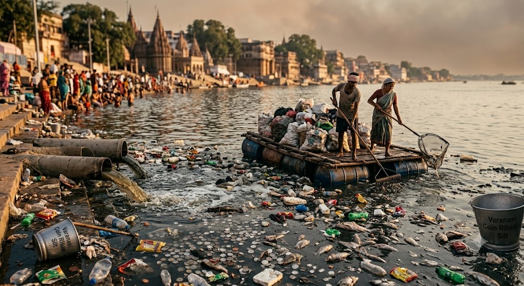 polluted river