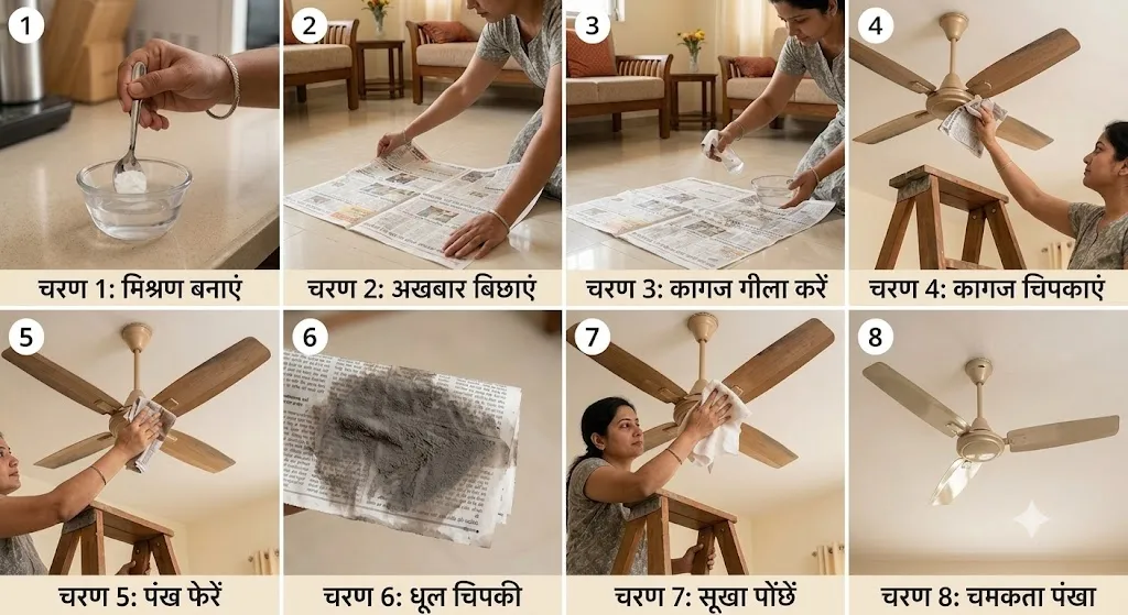 how to clean fan with newspaper