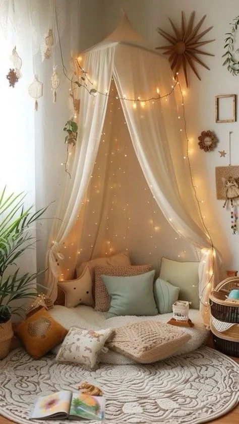 corner decoration help of net canopy